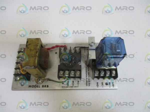 BANNER ENGINEERING MODEL BRB RELAY CONTROL BASE UNMP