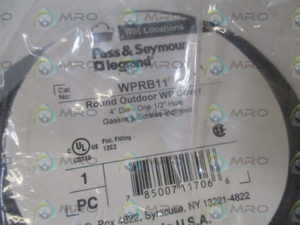 PASS & SEYMOUR WPRB11 ROUND OUTDOOR WP COVER NSNP IN A FACTORY BAG