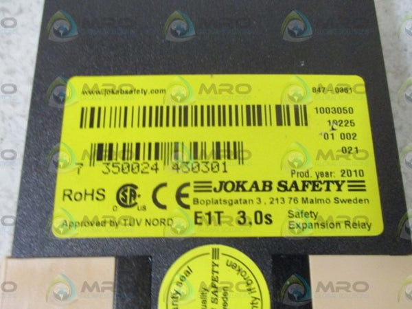 JOKAB E1T 3,0S SAFETY EXPANSION RELAY NSMP