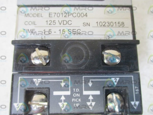 AGASTAT E7012PC004 TIMING RELAY (AS PICTURED) UNMP
