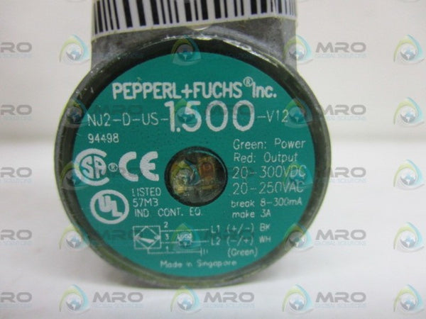 PEPPERL+FUCHS NJ2-D-US-1.500-V12 INDUCTIVE SENSOR NSMP
