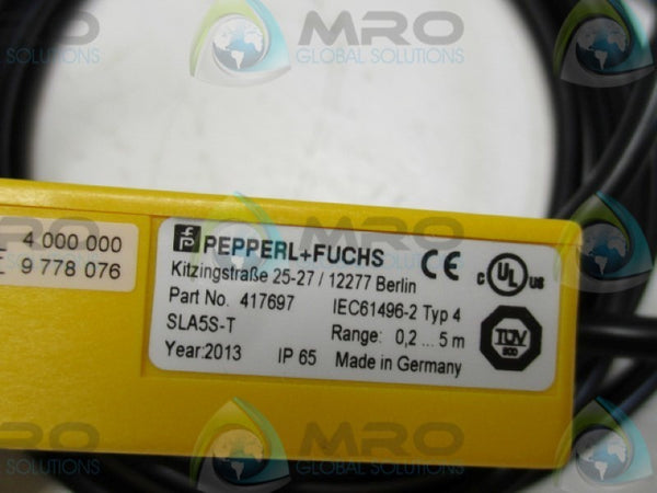 PEPPERL+FUCHS SLA5S-T 417697 PHOTOELECTRIC?SAFETY SENSOR NSMP