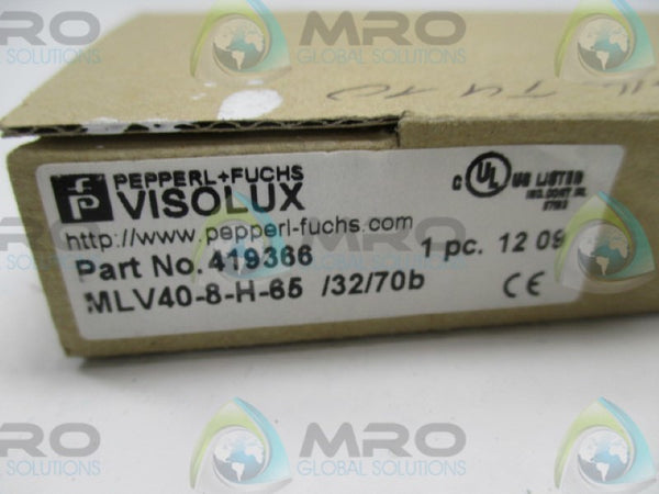 PEPPERL+FUCHS VISOLUX MLV40-8-H-65/37/70B 419366 SENSOR 10-30VDC NSMP