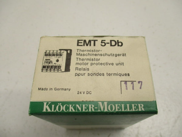 KLOCKNER MOELLER EMT5-DB-24VDC THERMISTOR OVERLOAD RELAY 24V NSMP