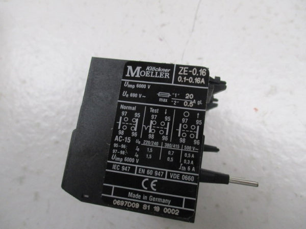 KLOCKNER MOELLER ZE-0,16 OVERLOAD RELAY 0,1-16A NSMP