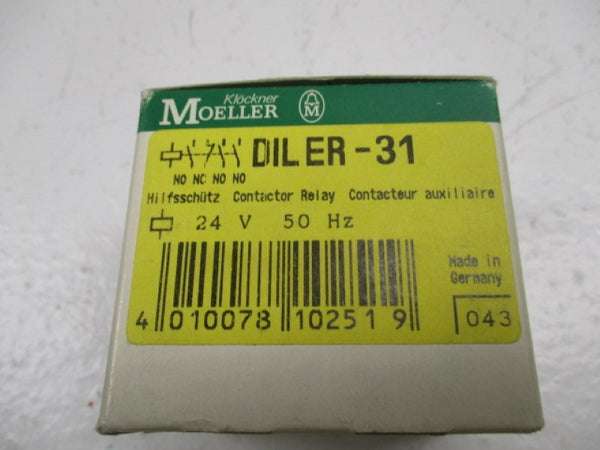 KLOCKNER MOELLER DIL-ER-31-24V-50HZ MINIATURE CONTACTOR RELAY NSMP
