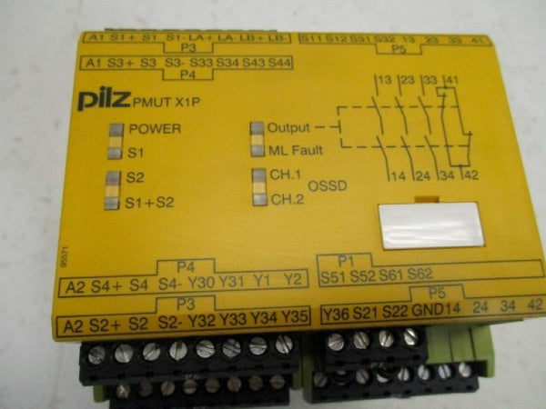 PILZ PMUT-X1P-24VDC-3N/0-1N/C5S0 SOLID STATE RELAY 24VDC UNMP