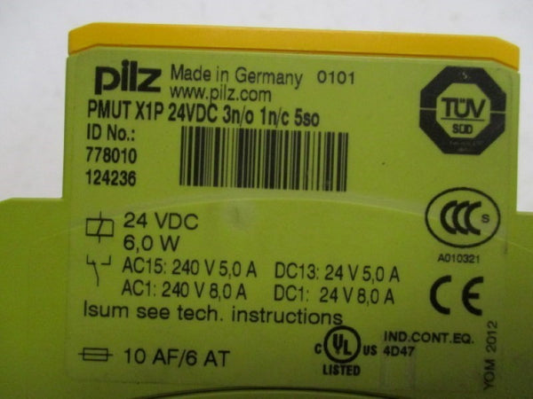 PILZ PMUT-X1P-24VDC-3N/0-1N/C5S0 SOLID STATE RELAY 24VDC UNMP
