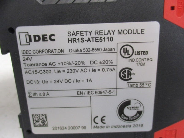 IDEC HR1S-ATE5110 SAFETY RELAY MODULE 24V NSMP
