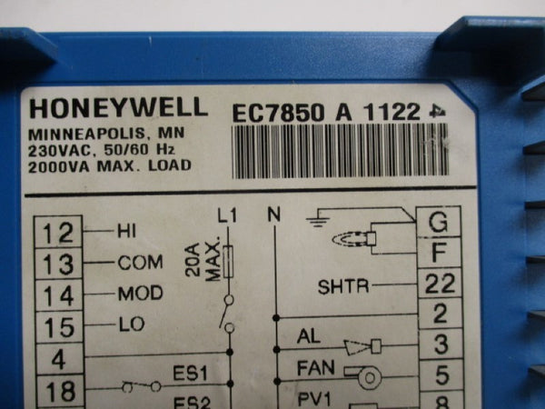 HONEYWELL EC7850A1122 RELAY MICROPROCESSOR 230VAC UNMP
