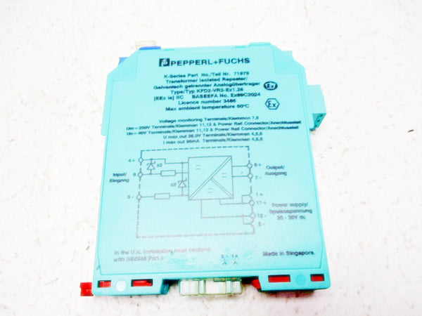 PEPPERL+FUCHS KFD2-VR3-EX1.26 (AS PICTURED) UNMP