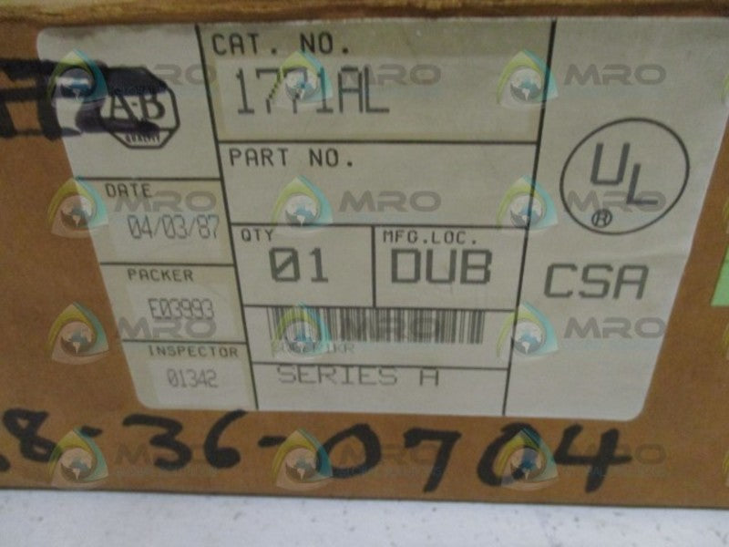 ALLEN BRADLEY 1771-AL I/O ADAPTER MODULE NSMP
