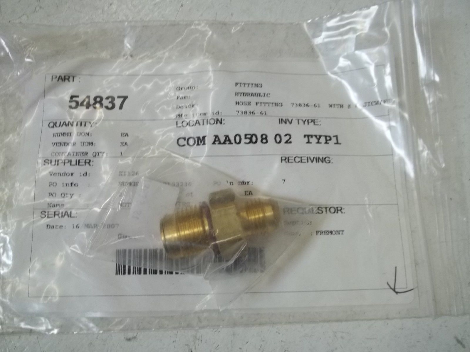 73836-61 HOSE FITTING NSNP