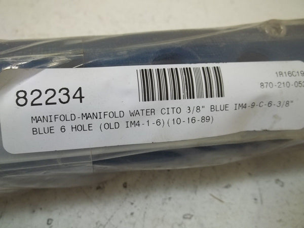 82234 MANIFOLD-MANIFOLD WATER CITO 3/8" BLUE 6-HOLE NSNP