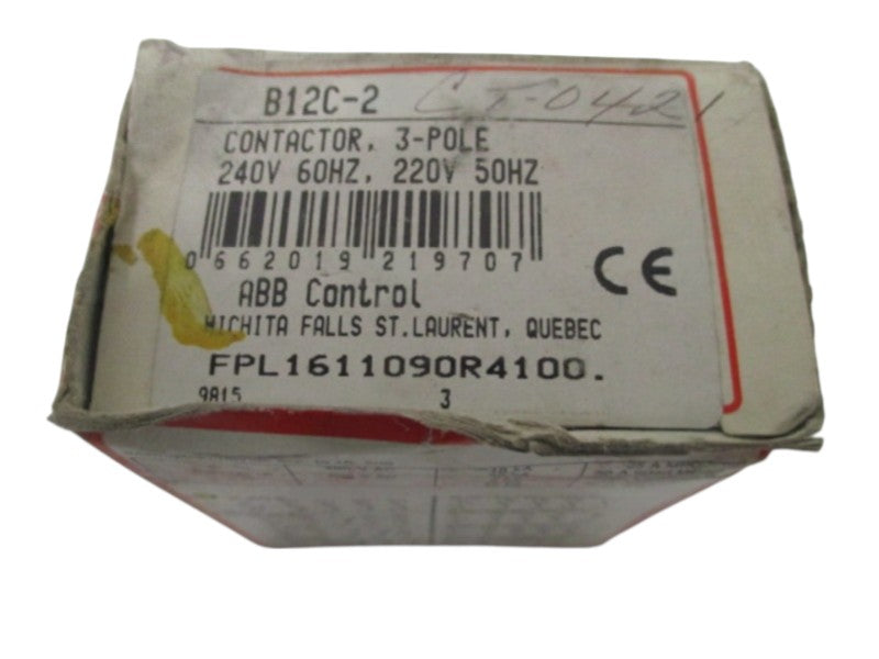ABB FPL1611090R4100 B12C-2 CONTACTOR 220/240V NSMP