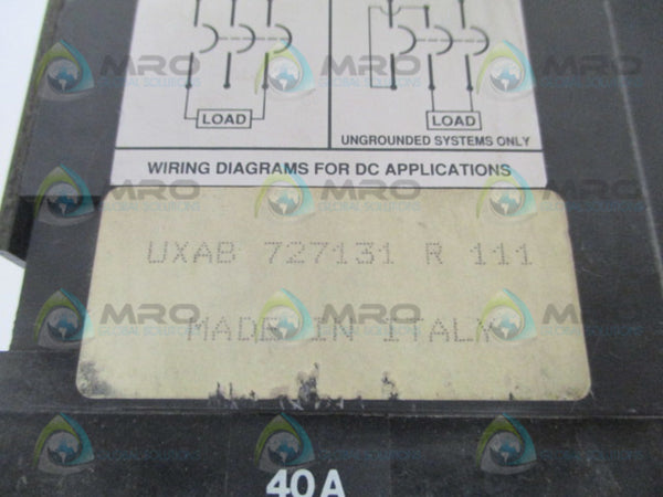 ABB UXAB727131R111 CIRCUIT BREAKER 40A UNMP