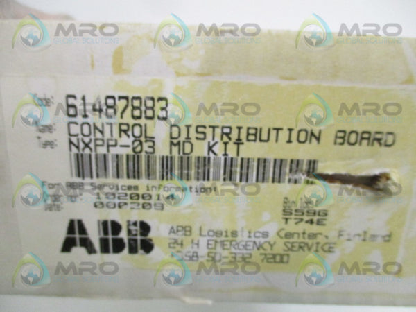ABB NXPP-03 61487883 CONTROL DISTRIBUTION BOARD KIT NSMP