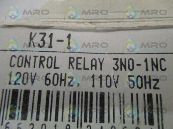 ABB K31-1 FPH1411090R0314 CONTROL RELAY 110/120V UNMP