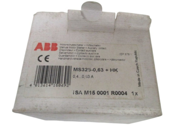 ABB 1SAM150001R0004 MS325-0,63+HK MANUAL MOTOR STARTER+AUX.CONTACT NSMP