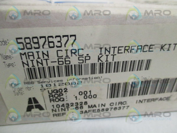 ABB NINT-66 58976377 MAIN CIRCUIT INTERFACE KIT NSMP