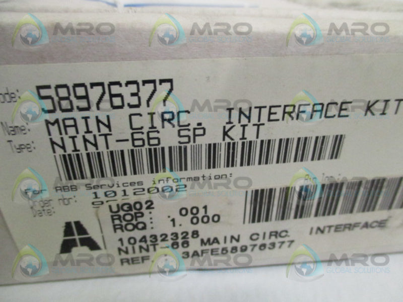 ABB NINT-66 58976377 MAIN CIRCUIT INTERFACE KIT NSMP