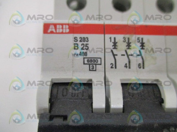 ABB S203-B25 CIRCUIT BREAKER 25A NSMP