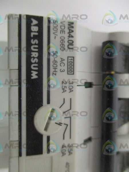 ABL SURSUM MA4.0U CIRCUIT BREAKER 2.5-4.0A UNMP