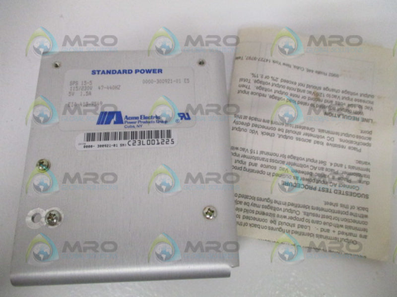 ACME SPS15-5 POWER SUPPLY 115/230V NSMP