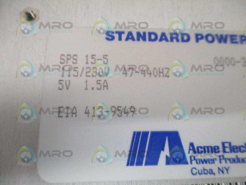 ACME SPS15-5 POWER SUPPLY 115/230V NSMP