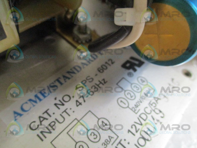 ACME/STANDARD POWER SPS-6012 POWER SUPPLY UNMP