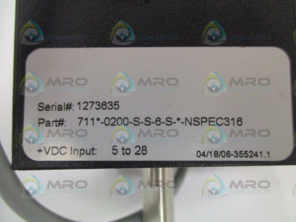 ACRISON 711-0200-S-S-6-S--NSPEC316 INCREMENTAL SHAFT ENCODER NSNP