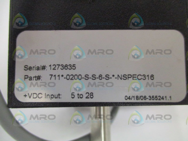 ACRISON 711-0200-S-S-6-S--NSPEC316 INCREMENTAL SHAFT ENCODER NSNP