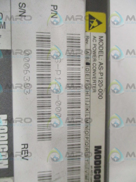 AEG MODICON AS-P120-000 POWER SUPPLY MODULE NSNP