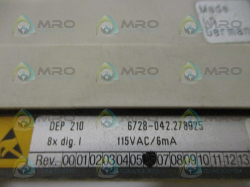 AEG DEP210 6728-042.278925 DISCRETE INPUT MODULE UNMP