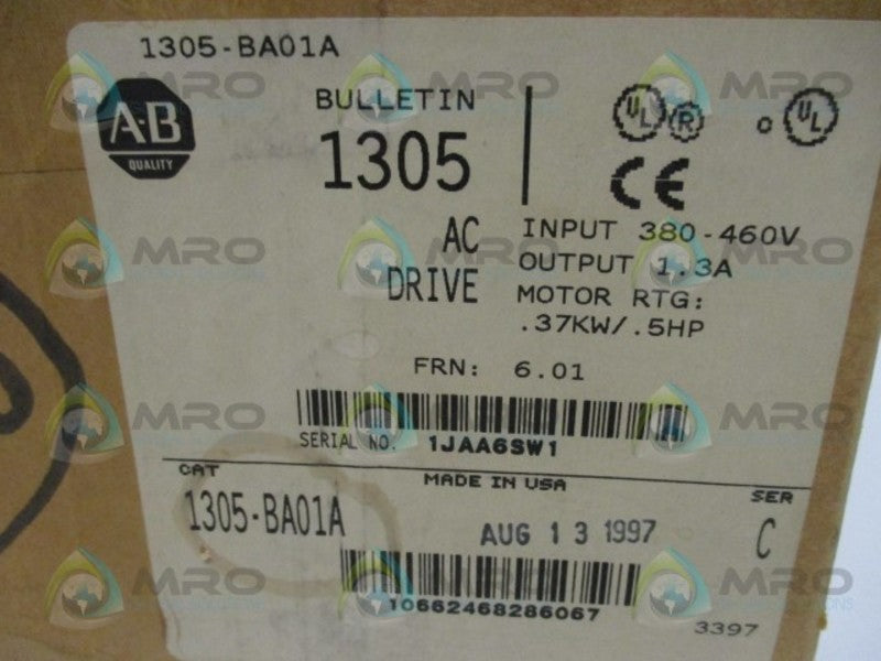 ALLEN BRADLEY 1305-BA01A SER. C AC DRIVE NSMP