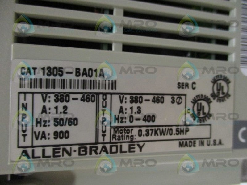 ALLEN BRADLEY 1305-BA01A SER. C AC DRIVE NSMP