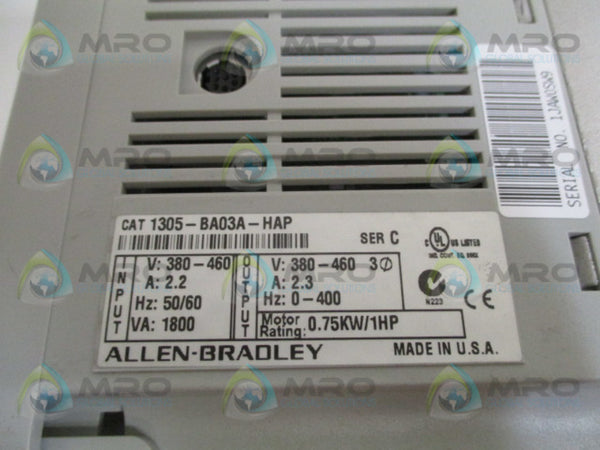 ALLEN BRADLEY 1305-BA03A-HAP SER.C F/W 6.01 NSMP