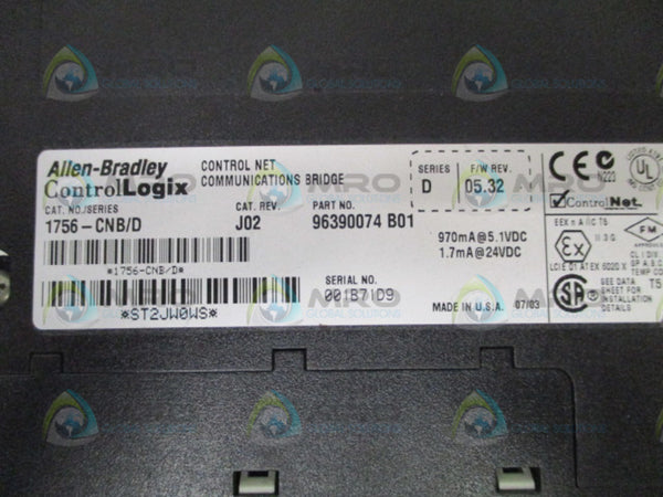 ALLEN BRADLEY 1756-CNB SER. D F/W 05.32 UNMP