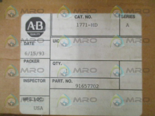 ALLEN BRADLEY 1771-HD SER. A HAND HELD PROGRAMMER NSMP