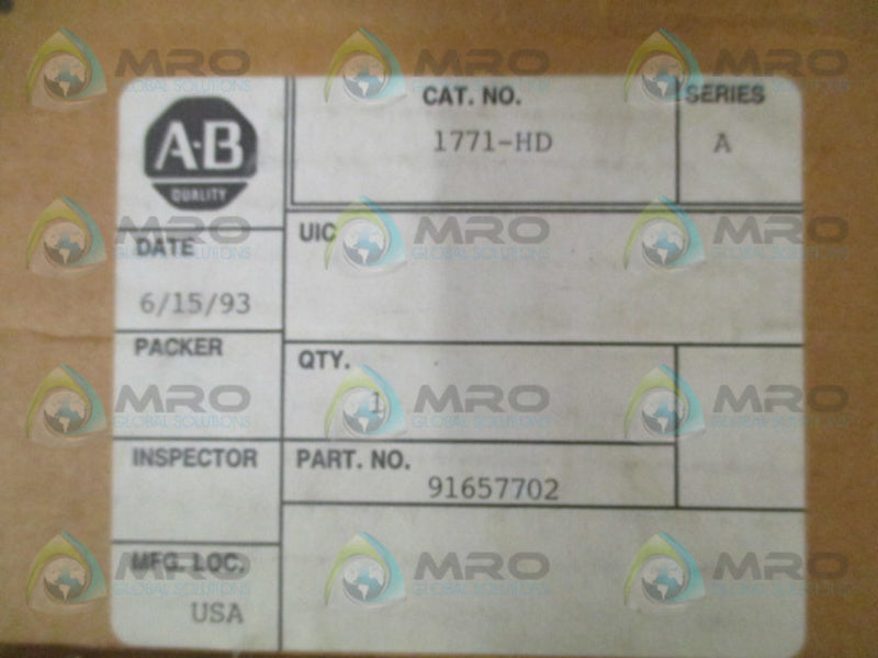 ALLEN BRADLEY 1771-HD SER. A HAND HELD PROGRAMMER NSMP