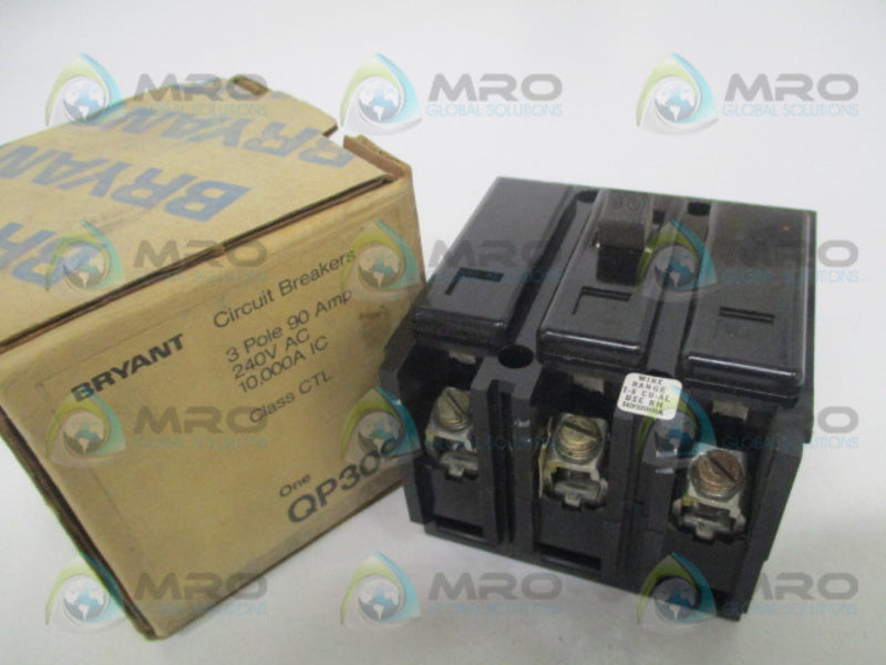 BRYANT QP3090 CIRCUIT BREAKER 90A 3P NSMP