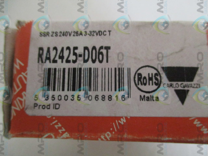 CARLO GAVAZZI RA2425-D06T SOLID STATE RELAY NSMP