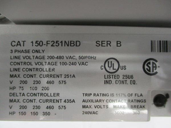 ALLEN BRADLEY 150-F251NBD SER. B 200-480VAC 435A UNMP