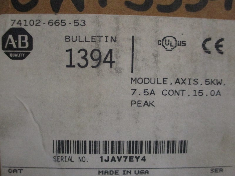 ALLEN BRADLEY 1394-AM07 SER. B 530/680VDC 8A REV. 23  NSMP