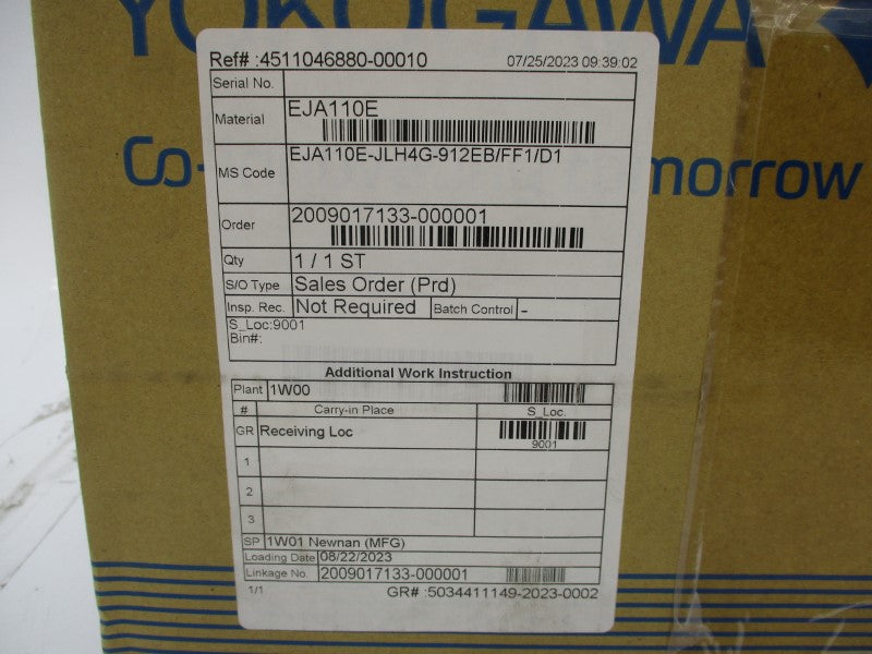 YOKOGAWA EJA110E-JLH4G-912EB/FF1/D1 NSFS