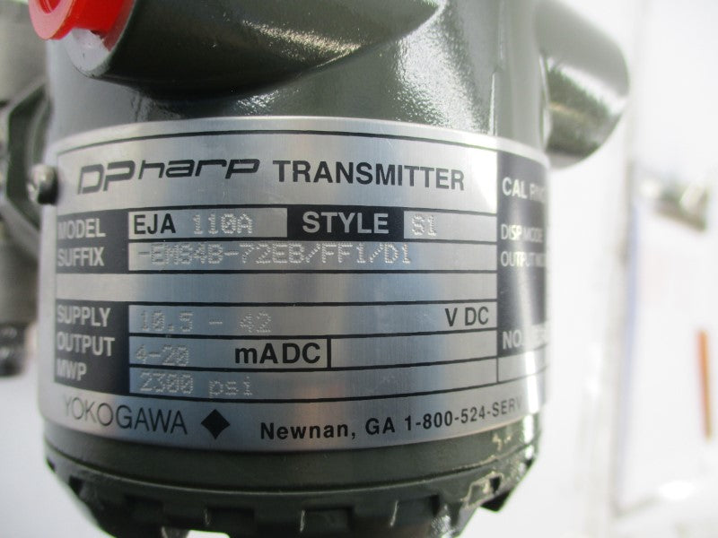 YOKOGAWA EJA110A-EMS4B-72EB/FF1/D1 10.5-42VDC 2300PSI NSNP