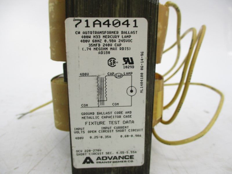 ADVANCE 71A4041-001D 480V NSMP