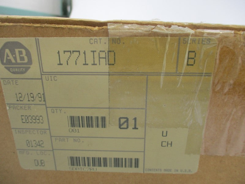 ALLEN BRADLEY 1771-IAD SER.B 120VAC/DC NSMP