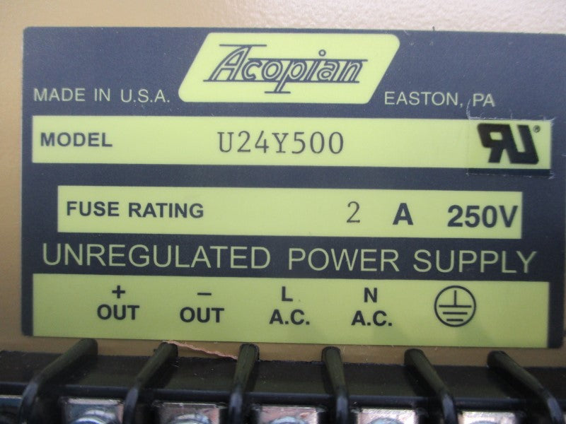 ACOPIAN U24Y500 250V 2A (AS PICTURED) NSNP