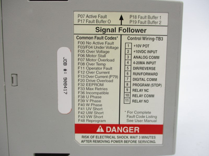 ALLEN BRADLEY 160-BA03NSF1P1 SER. C F/W 7.06 380-460V 2.8A NSNP